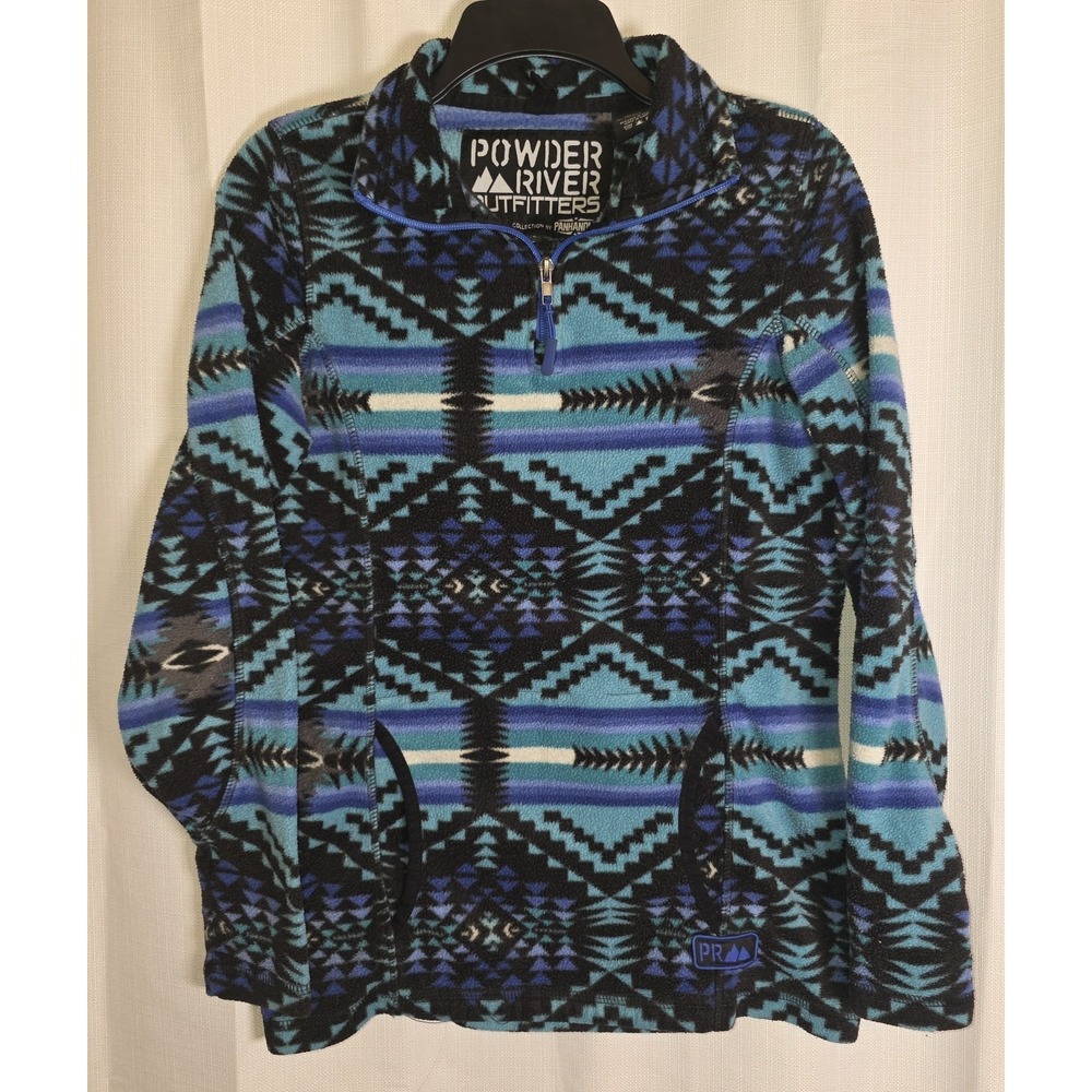 Powder River® Ladies Aztec Fleece Black‎ Pullover Jacket Small